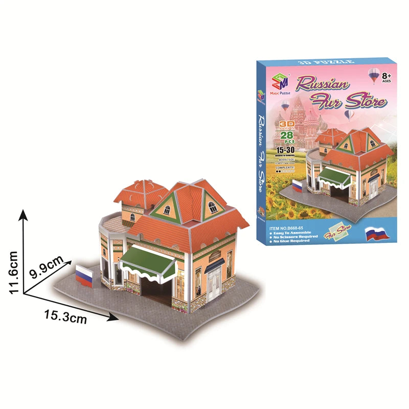 Jouets éducatifs Puzzles 3D jouets enfants développement intellectuel mondes Construction de bâtiments célèbres Puzzles 3D jouet