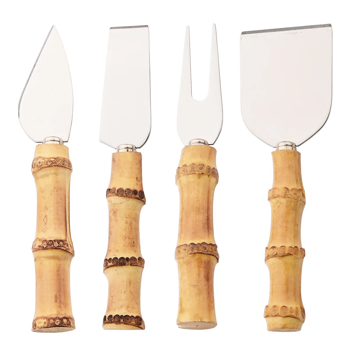 Ensemble de couteaux à fromage en bambou, couverts à fromage, trancheur de fromage en acier inoxydable, Mini couteau couteau à beurre, spatule fourchette outils de cuisine