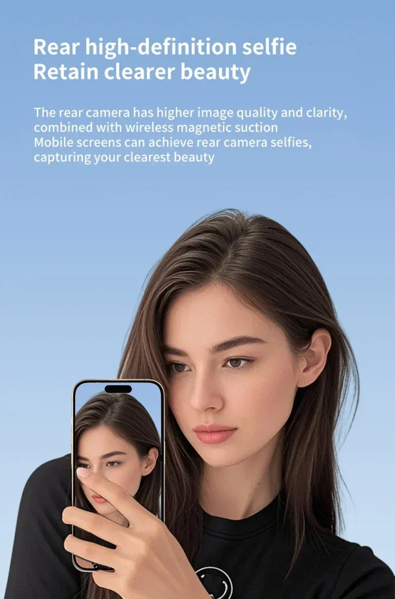 Smartphone moniteur magnétique écran projecteur téléphone caméra arrière Selfie pour Vlog enregistrement vidéo en direct pour Android iPhone