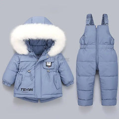 Ensembles de vêtements pour tout-petits, combinaisons de neige d'hiver pour bébés filles, doudounes chaudes, combinaisons à capuche en fourrure optique, combinaisons trempées, 0-3 ans