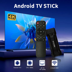 4K Stick TV MX10-K 4GB OS 10 Smart ATV BT5.0 lecteur multimédia HDMI 1.4 double WiFi 2.4G/5.0G TV Box Android 2025 nouveau modèle