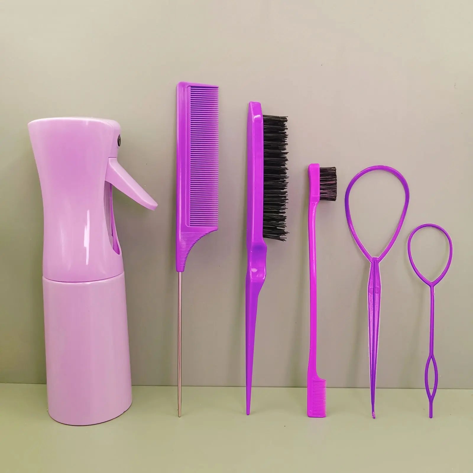 Coiffure enfant en bas âge boucle Topsy Rat queue de poney outils tresse bord brosse ensemble peigne pulvérisateur bouteille accessoires de coiffure enfants filles