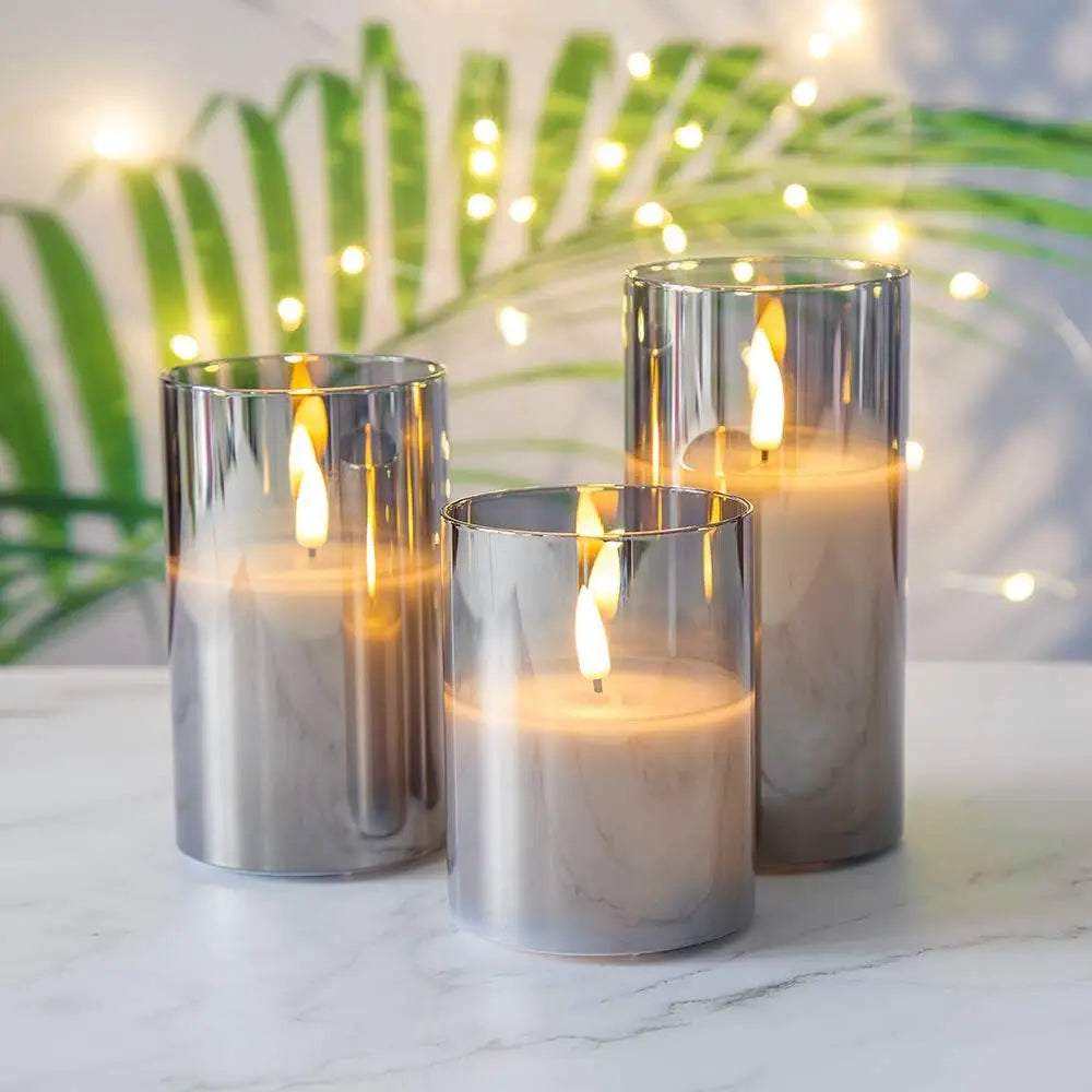 Bougies sans flamme 3D wick bougie LED électrique à piles avec télécommande pour fête hôtel mariage décoration d'anniversaire