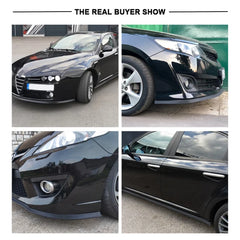 Universal rubber car front bumper lip, 2.5m/98.43 inches, black bumper lip strip, car side skirt, direct stitching