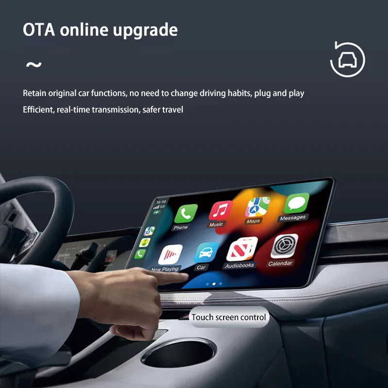 Xiaomi 2-in-1 Wireless Android Auto Adapter, Wireless CarPlay Dongle, AI Smart Car System Smart Box for Wired CarPlay