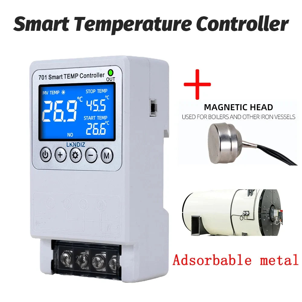Contrôleur WIFI intelligent de température, Thermostat Constant, interrupteur de contrôle de synchronisation, contrôle du Cycle, Option de tête de capteur Multiple