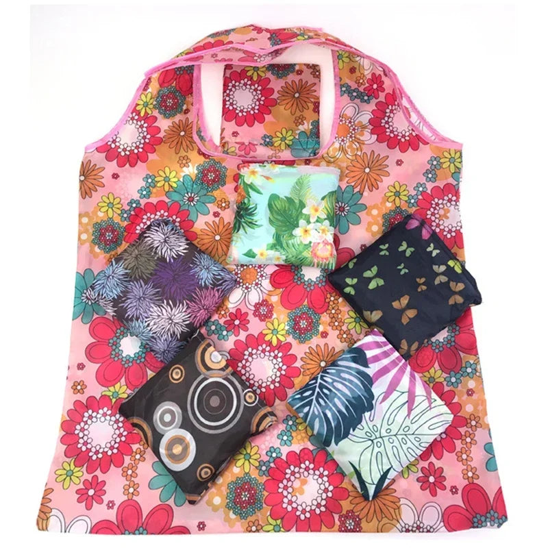 Grand Sac de Courses Réutilisable pour Femme, Fourre-Tout Pliant, Écologique, Réutilisable, Mallette d'Épicerie, Sacs à Main de Rangement