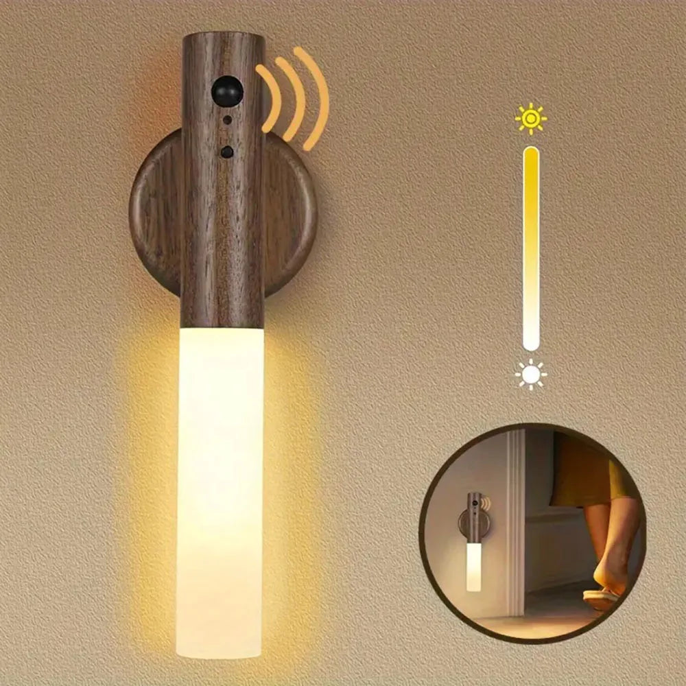 Lampe murale magnétique LED à mouvement intelligent, Rechargeable, capteur Portable, veilleuse pour couloir, chambre à coucher, escaliers, salle de bains, décoration d'armoires