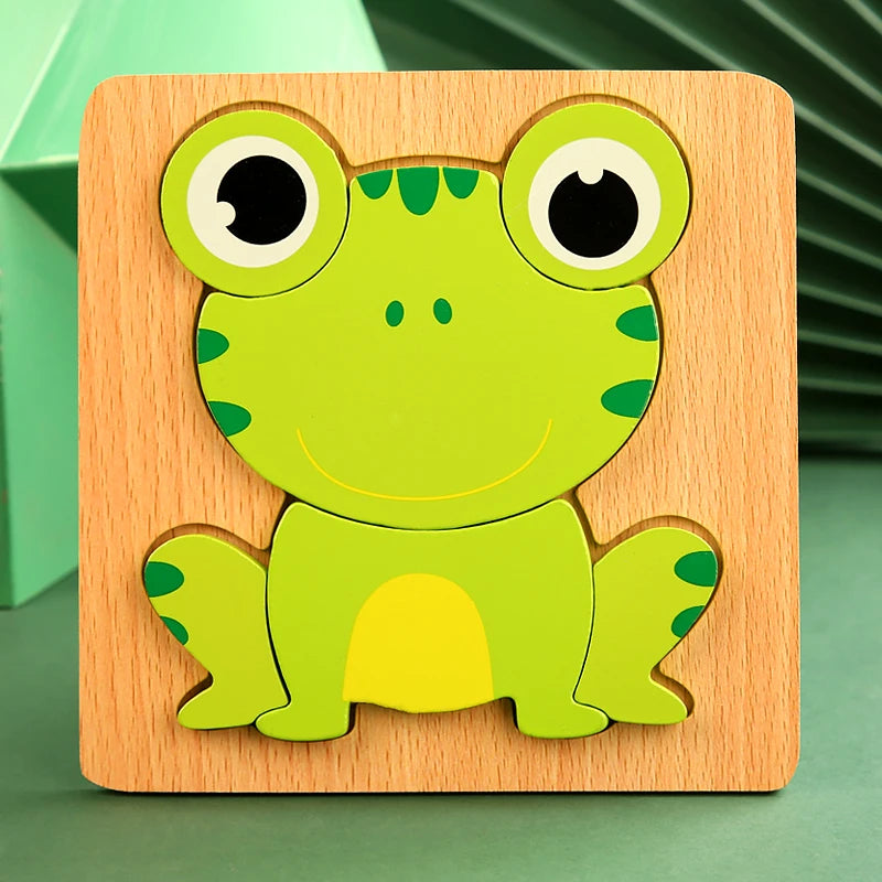 Puzzles en bois Montessori pour enfants, jouets Montessori pour tout-petits de 2 3 4 5 ans, Puzzle 3D, jouet éducatif dinosaure