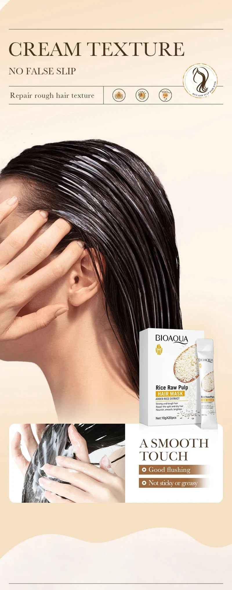Magic repairing hair mask, prevents dryness, branch damage, tangles, frizz, deeply hydrates, smooths, soft, professional, natural care
