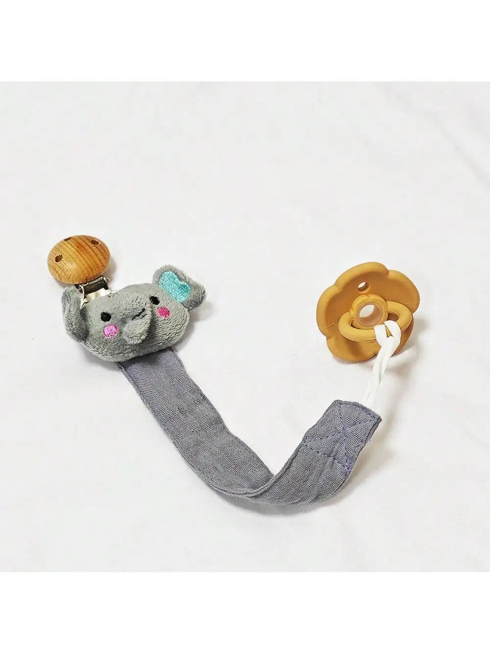 Attache-sucette pour bébé, 1 pièce, chaîne de sucette en bois de coton pour nouveau-né, porte-tétine pour tétine, matériau écologique