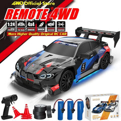 4WD RC Drift Car, High-Speed ​​Remote Control Racing Vehicle with LED Lights, 2.4GHz Radio, 4x4 Off-Road Truck, Children's Toy