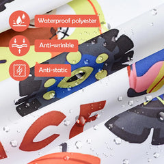 Children's hairdresser's cape, cartoon design, for hair salons, polyester pongee, barber's robe, hair care, hairdressing supplies