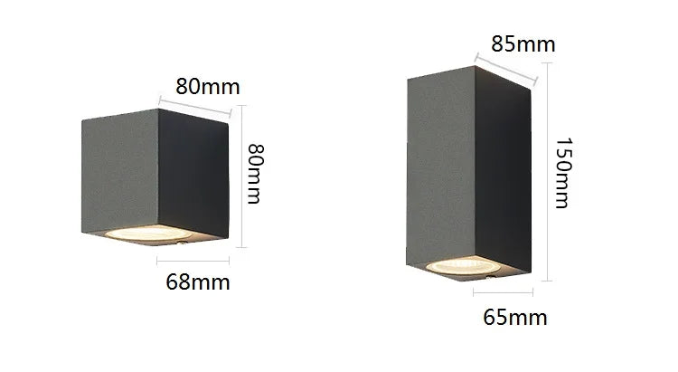 Applique Murale LED à Double Tête Imperméable Conforme à la Norme IP65, Éclairage d'Extérieur, 5/10W