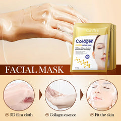Masque Facial Anti-rides au collagène Bio, Anti-vieillissement, estompe les ridules, raffermissant, hydratant en profondeur, éclaircissant, réparation, soins pour la peau