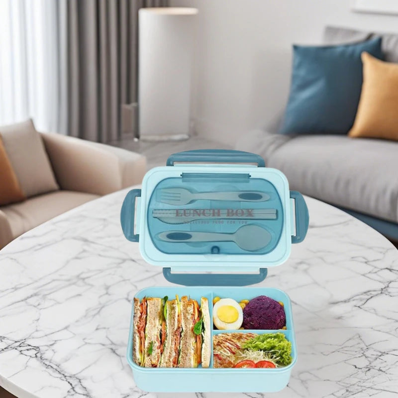 Boîte à Bento pour adultes, conteneurs pour adultes, hommes et femmes avec 3 compartiments, récipient alimentaire pour la rentrée scolaire