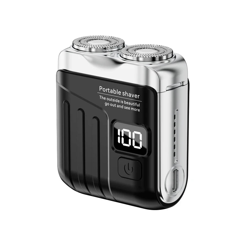 Rasoir électrique pour hommes, Mini tondeuse à barbe magnétique Rechargeable à Double tête, étanche, Portable, pour le visage