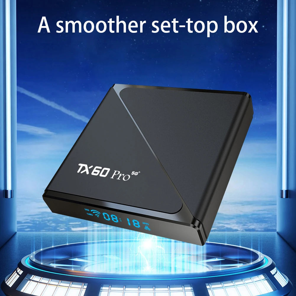 Smart TV Box TX60 PRO Android 24 TV Box 14K 2.4G 5G double WiFi 6 décodeur lecteur multimédia vidéo maison décodeur intelligent