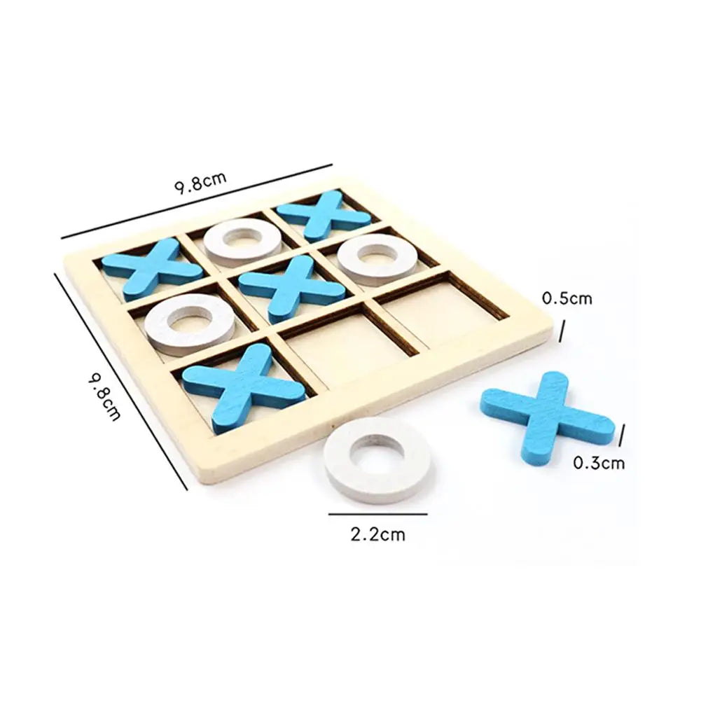 Mini Échiquier en Bois XO Tic Tac Parker, Puzzle d'Interaction Montessori, Jeu d'Entraînement, ApprentiCumbria du Cerveau, Jouet Précoce