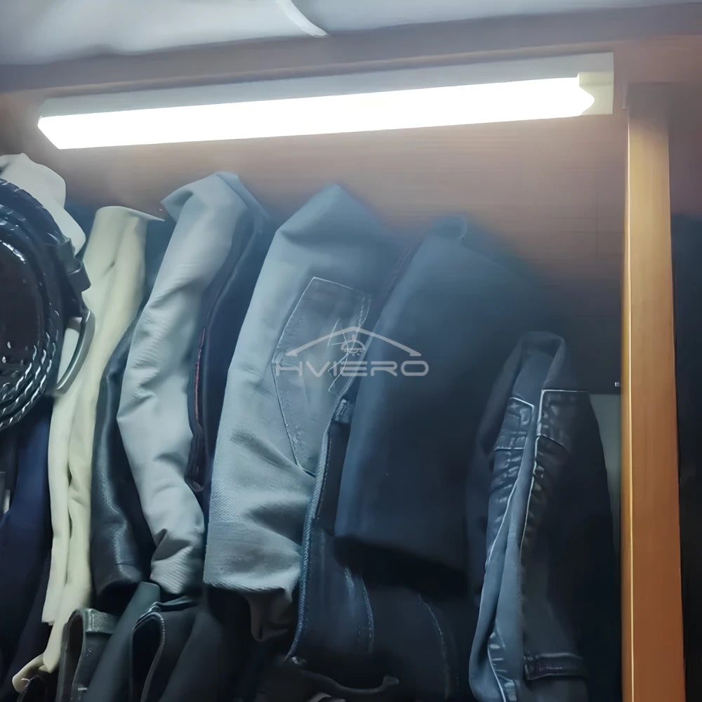 Motion Sensor Night Light, Wireless USB Rechargeable Magnetic LED Lamp for Wardrobe, Bedroom, Closet, Kitchen, Hallway, Tube Detector Bulb