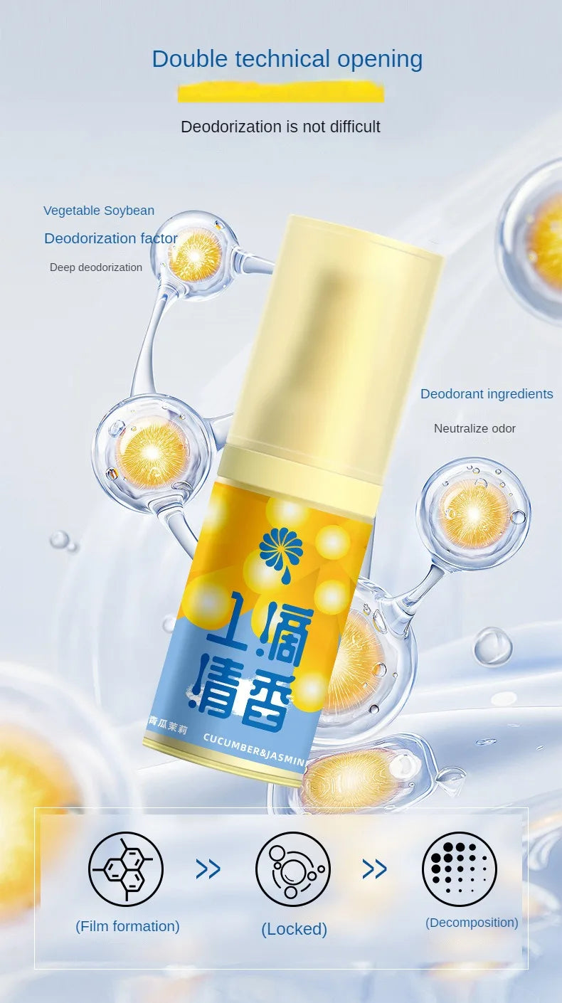 Déodorant de salle de bain une goutte de parfum l'odeur concombre jasmin vert raisin désodorisant durable chambre toilette déodorant arôme