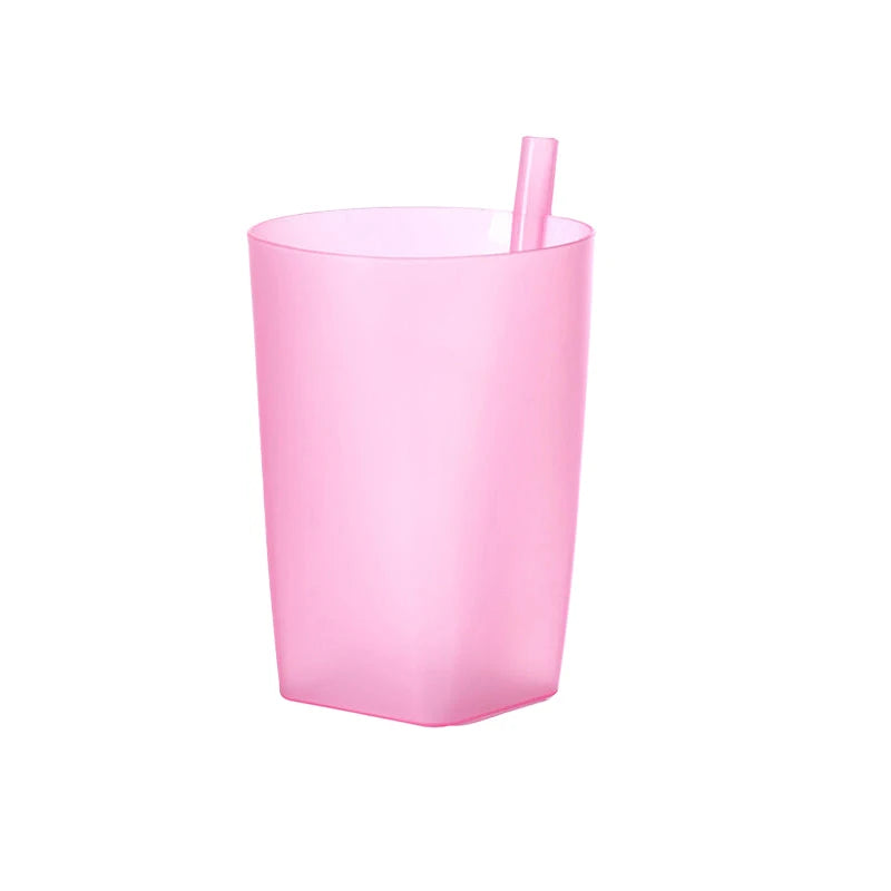 Tasse avec paille intégrée pour enfants, bouteille d'eau en plastique de qualité alimentaire
