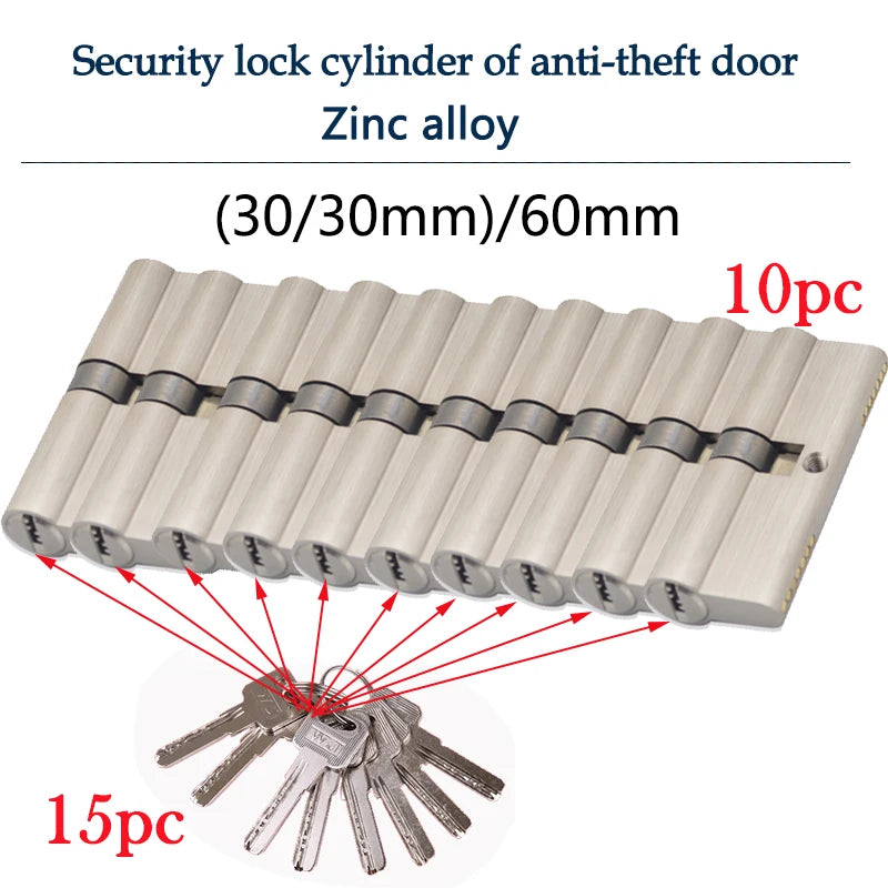 Serrure intelligente, cylindre de casier, porte cylindrique avec clé principale, serrure de porte d'entrée intérieure 60mm 70mm 80mm, clé me personnalisée
