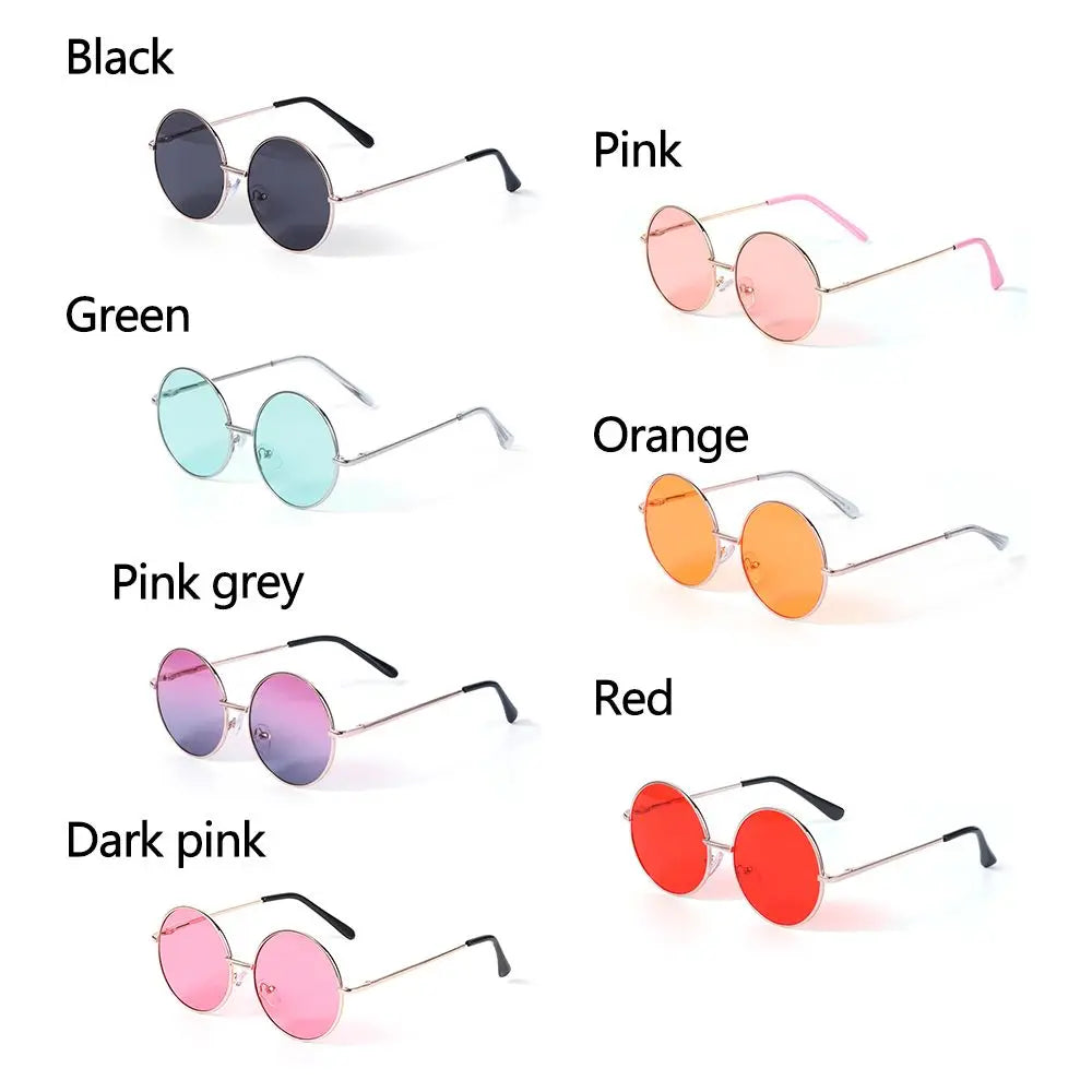 Lunettes de soleil à monture ronde rétro pour enfants, lunettes de protection UV400, verres noirs, roses, rouges, garçons, filles, enfants, mode, été, nouveau, 14mm