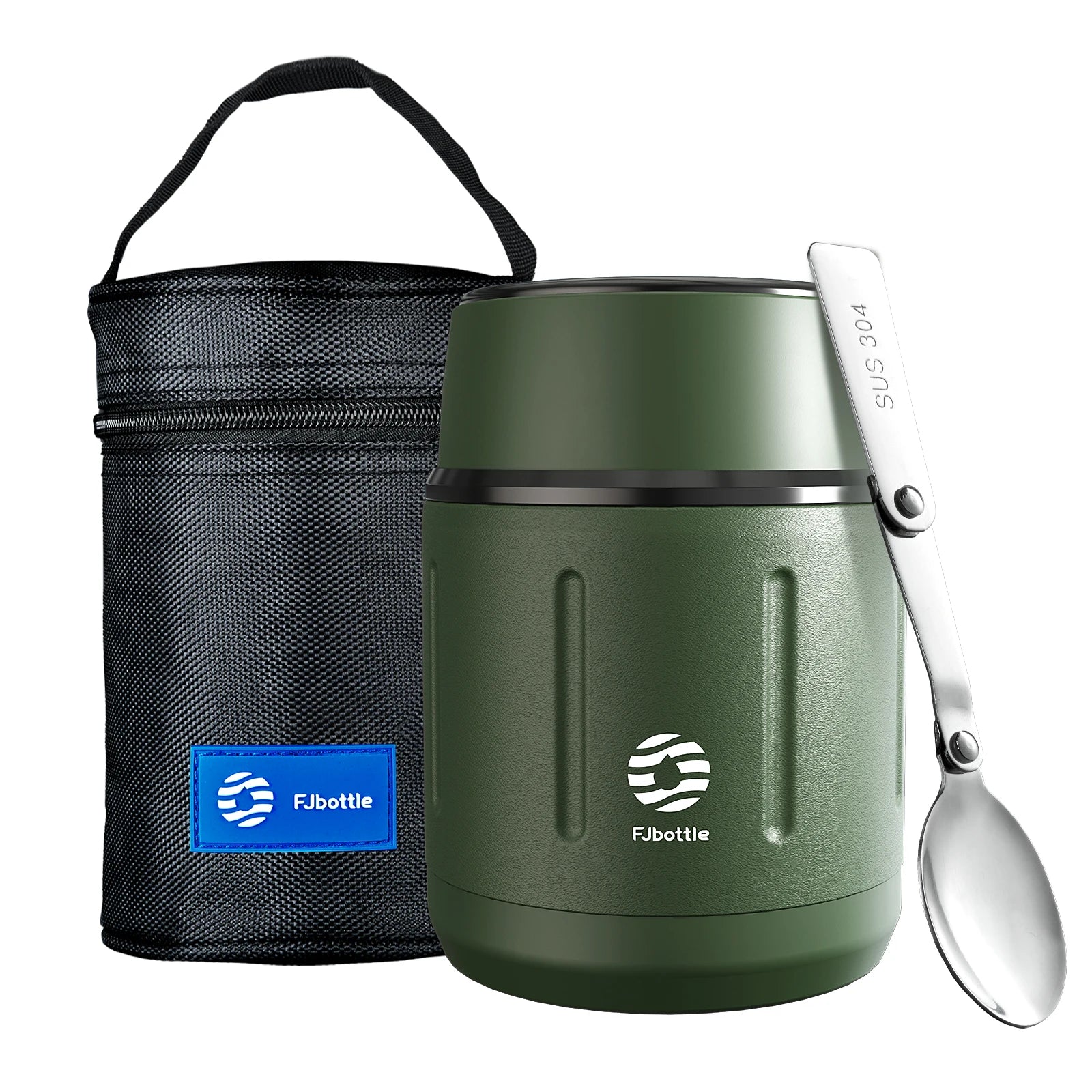 FEIJIAN – Thermos alimentaire 500ml, bocal alimentaire isolé sous vide en acier inoxydable 316 avec cuillère, boîte à déjeuner pour enfants
