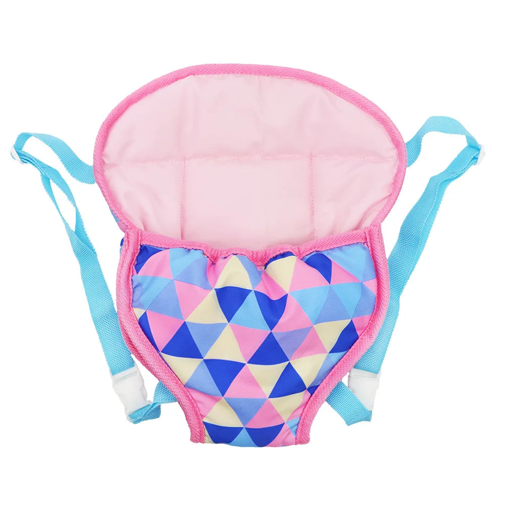 Sac à dos porte-poupée en peluche pour poupée, accessoires de poupée, porte-avant/arrière avec sangles, accessoires de poupée pour nouveau-né de 43cm, paquets sortants