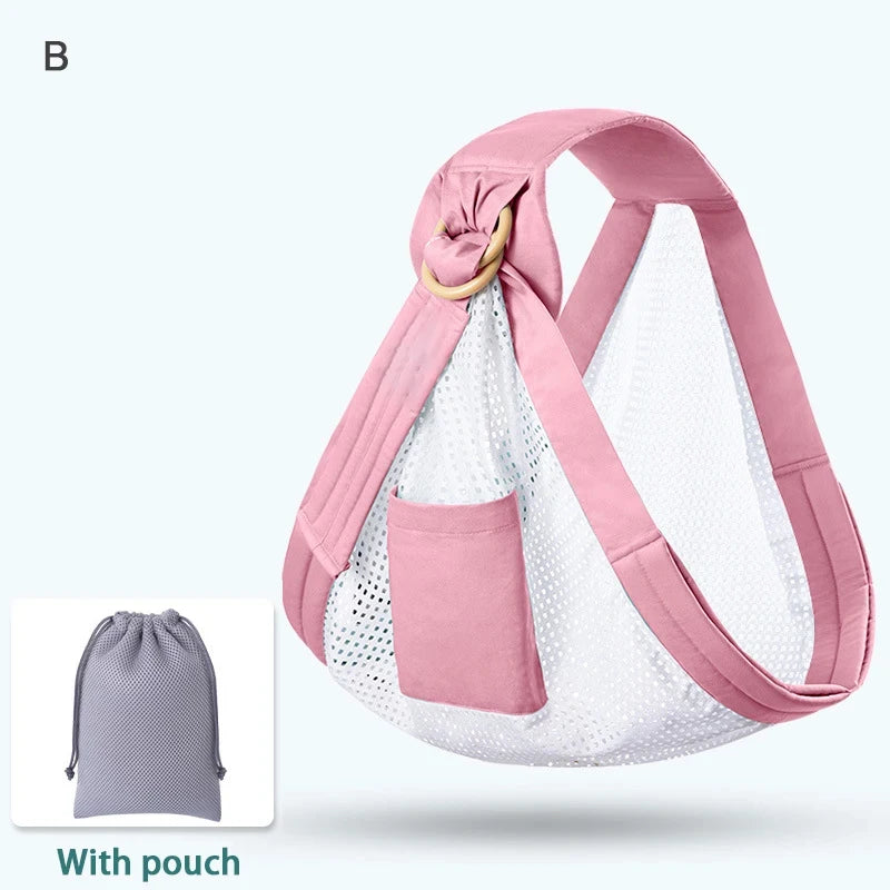 Enveloppement pour bébé, écharpe pour nouveau-né, double usage, couverture d'allaitement pour nourrissons, tissu en maille, porte-allaitement jusqu'à 130 lb (0-36M)