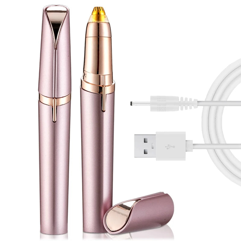 Automatic electric eyebrow trimmer, nose hair shaving tool, eyebrow pencil, beauty, charging scraper for men and women