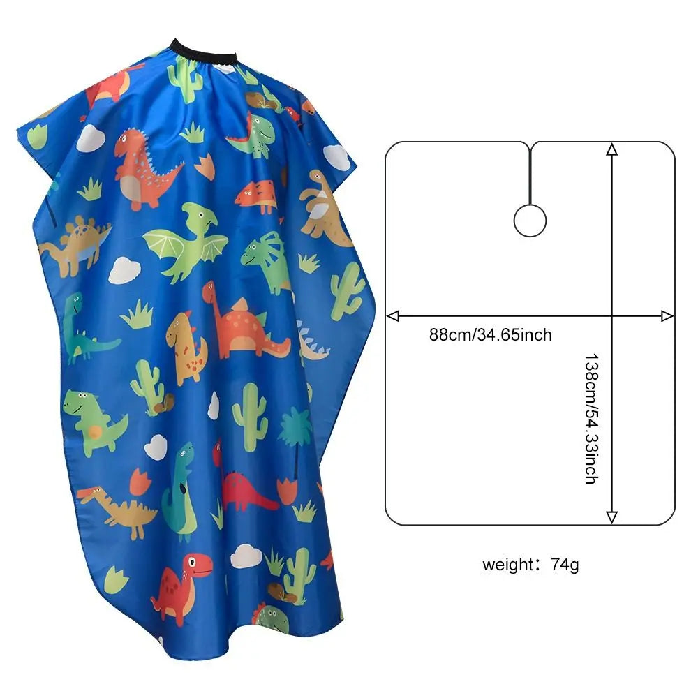 Cape de barbier professionnelle pour enfants, accessoires durables, cape de coupe de cheveux mignonne, imperméable, salon de coiffure