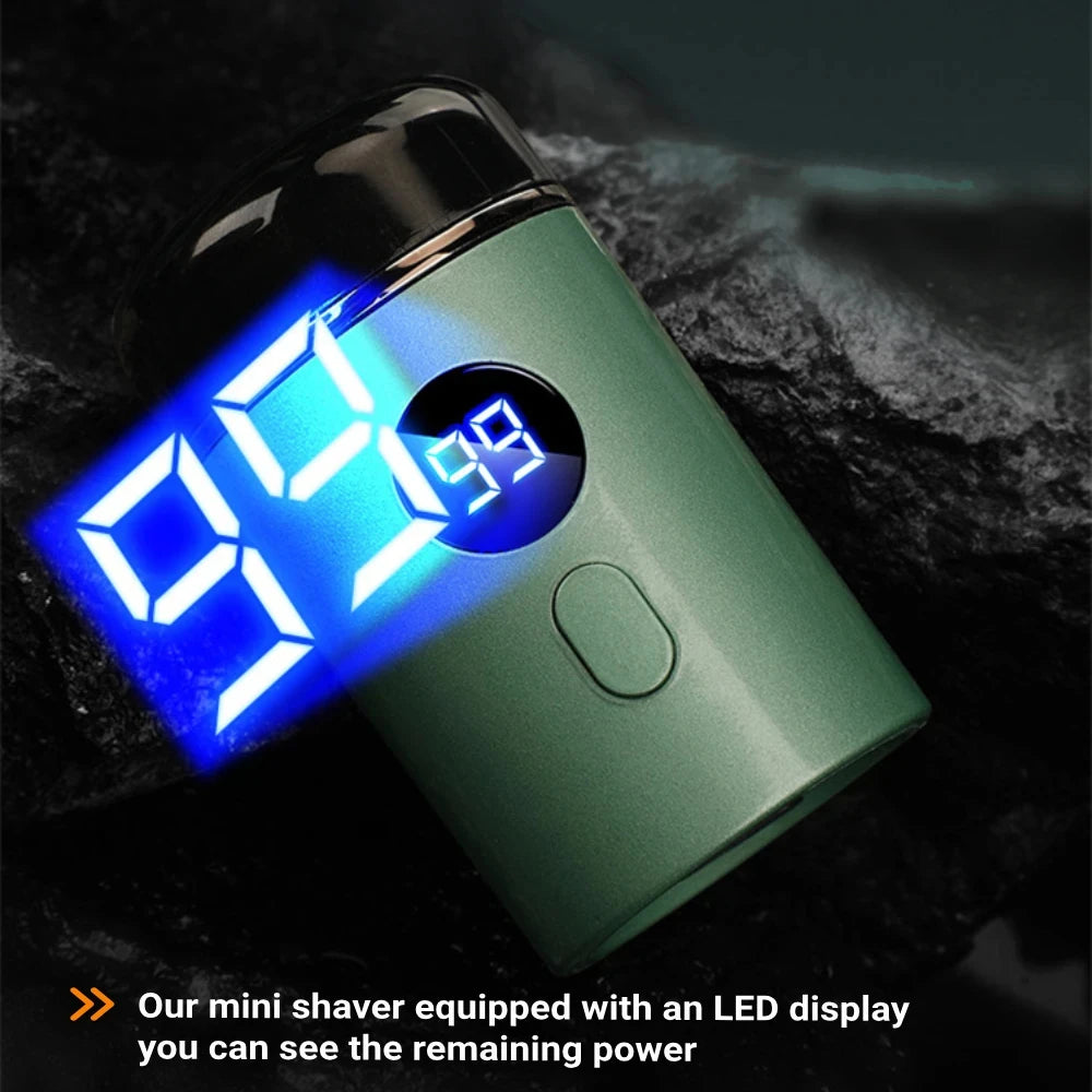 Mini rasoir électrique rechargeable pour hommes et femmes – Rasoir portable avec affichage numérique LED, chargement USB type-c pour voiture et usage domestique