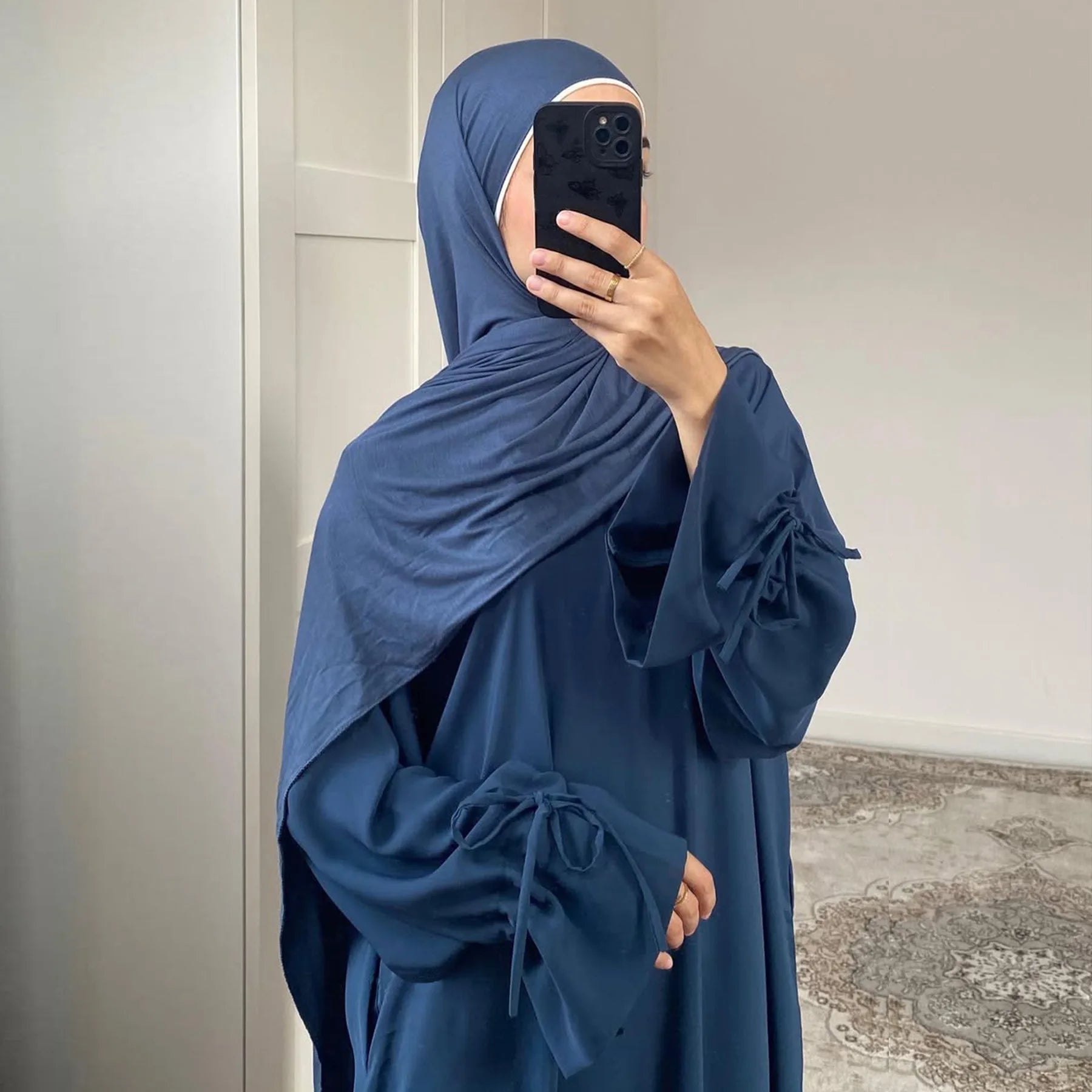 Abaya-Robe de Couleur Unie pour Femme Musulmane, Vêtement d'Église Islamique, Élégant, à la Mode, pour Ramadan Arabe, Dubaï, Turquie, 2025