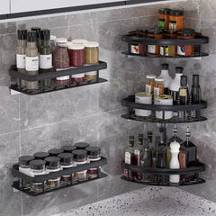 HOStorage-Étagère d'angle murale sans perçage T1, support de rangement pour douche