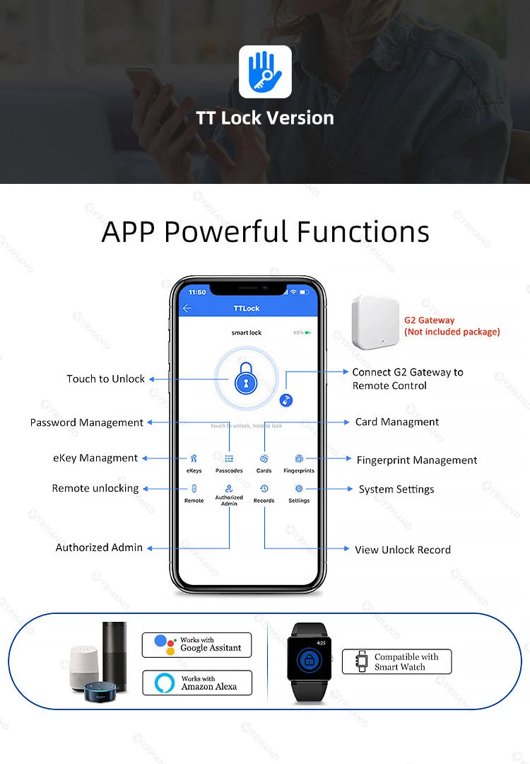 TTlock-Boîte de verrouillage à clé intelligente, sans fil, électronique, application, code numérique, Bluetooth, coffre-fort pour hôte