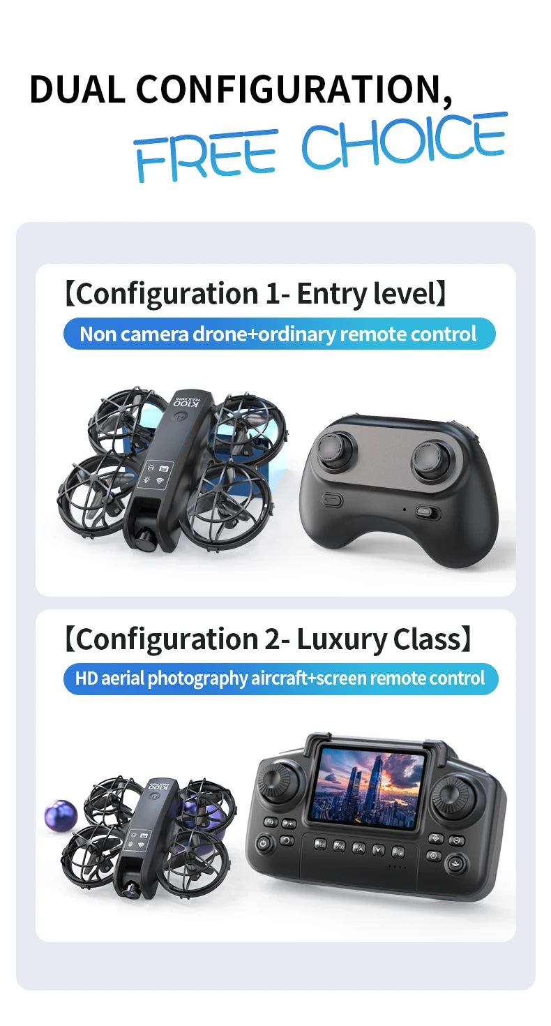 Nouveau Drone K100 MAX 8K 5KM flux optique professionnel HD double caméra évitement d'obstacles photographie aérienne quadrirotor jouets cadeaux