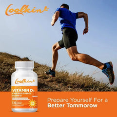 Vitamine D3 haute puissance 50 000 UI - 120 capsules végétariennes - Supplément de vitamine D sans gluten sans OGM