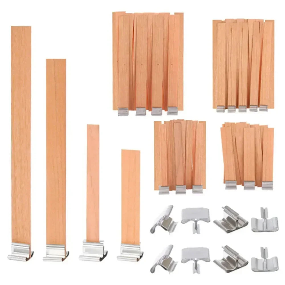 Bougie en cire de soja faite à la main, mèche en bois, bricolage, bougie d'aromathérapie, mèche à Induction unique, bougie en cire de paraffine, Guide d'artisanat