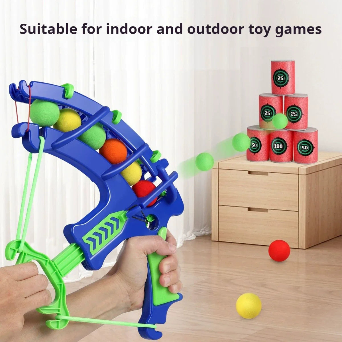 Montessori educational outdoor game for children, sports slingshot target, sticky ball, dartboard, basketball hoop