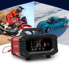 Chargeur de batterie intelligent pour voiture et moto, chargeurs de batterie au lithium, AGM GEL, plomb-acide, veFePO4, 20A, 10A, 12V, 24V