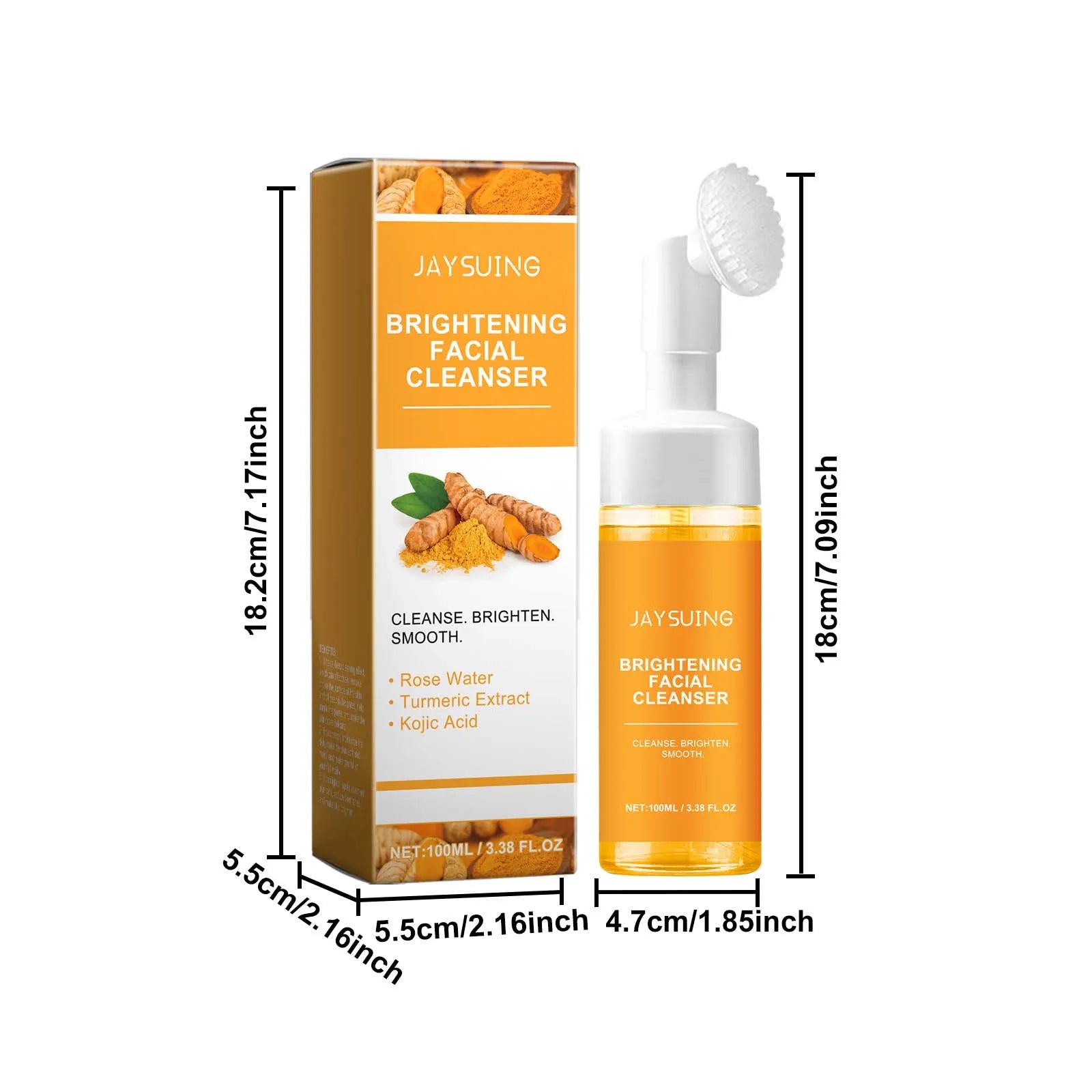 Jaysuing nettoyant au curcuma nettoyage en profondeur éclaircit la peau hydratant Anti-rides nourrissant en profondeur doux hydratant soins de la peau