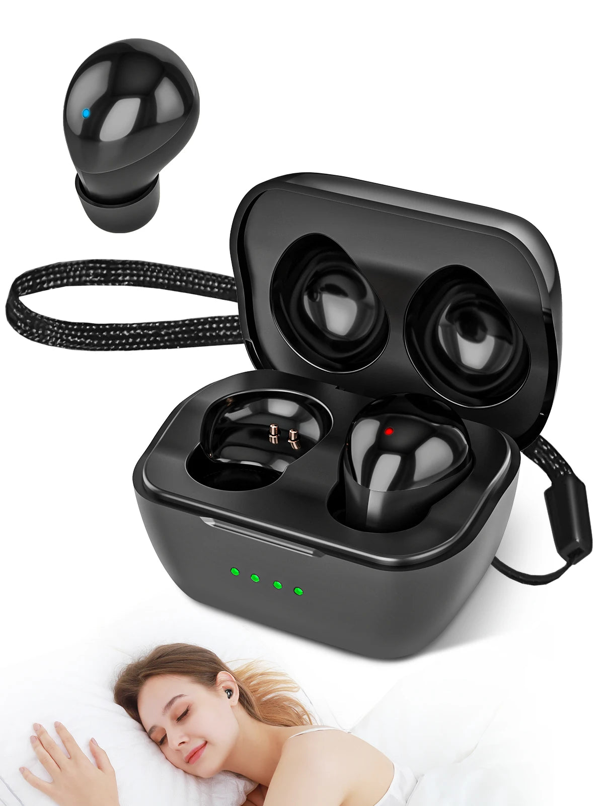 Écouteurs intra-auriculaires sans fil Bluetooth TWS, casque Invisible, HiFi, basses profondes, oreillettes de sommeil avec micro HD, pour IPhone Xiaomi