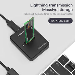 10Gbps M.2 NVMe/SATA SSD Enclosure, External Read and Write Docking Station for PC, 4TB Dual Protocol Solid State Adapter