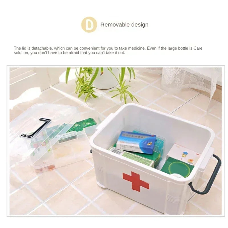 Trousse de premiers secours, boîte de rangement de médicaments, boîte d'urgence Portable, boîtes à médicaments domestiques à Double couche, Kit médical, organisateur de rangement