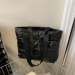 Mode femmes sac fourre-tout grande capacité coton rembourré dames fourre-tout sacs à main losange sac à provisions matelassé solide pour les voyages de loisirs