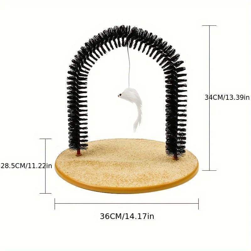 Brosse de Massage de toilettage pour chat, peigne multifonctionnel pour chat, jouet pour animaux de compagnie, auto-marrage, fournitures de jeu interactives pour chat, 1 pièce