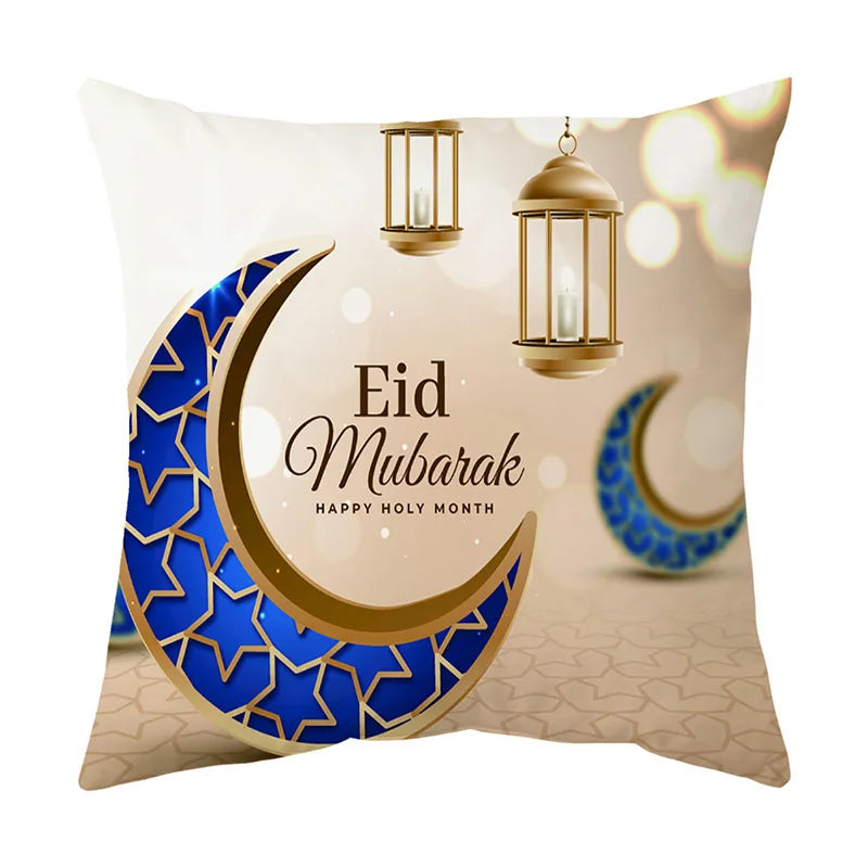 Taie d'oreiller décorative pour Ramadan Eid Mubarak, housse de coussin de canapé pour la maison, cadeaux de mosquée musulmane islamique, 2025