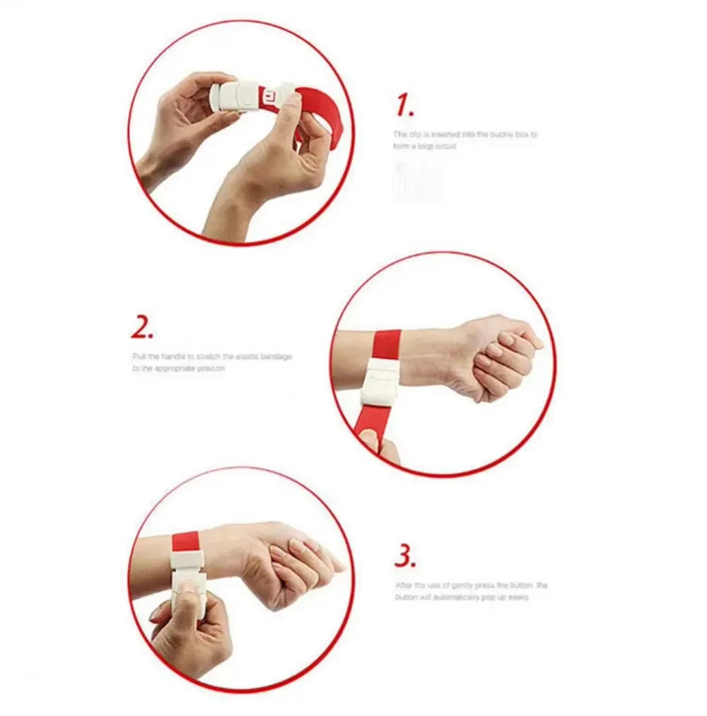 Garrot de verrouillage d'urgence pour soins infirmiers, kit de sauvetage médical, premiers soins, boucle de porte revoltée, kit de survie de camping en plein air